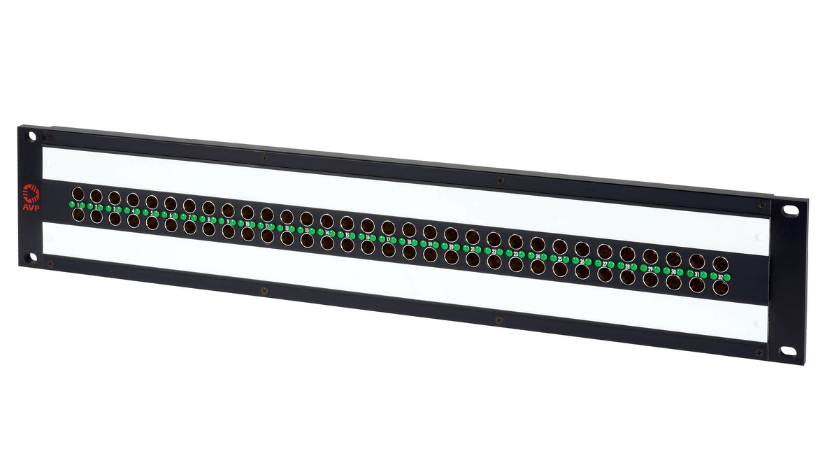 MIDSIZE (Mini-WECO) 12G Patchbay, 2x32, 2RU – AVP Broadcast
