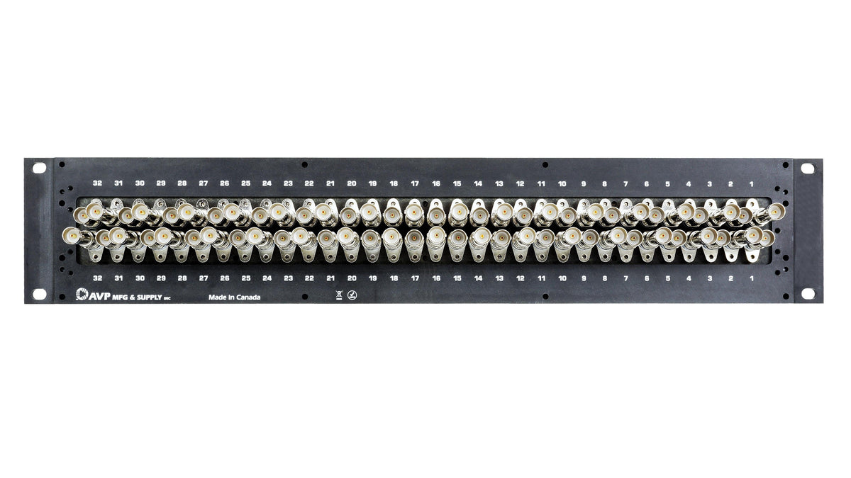 Mini-WECO 12G-SDI UHD Video Patchbay, 2x32 2RU (MidSize) – AVP Broadcast