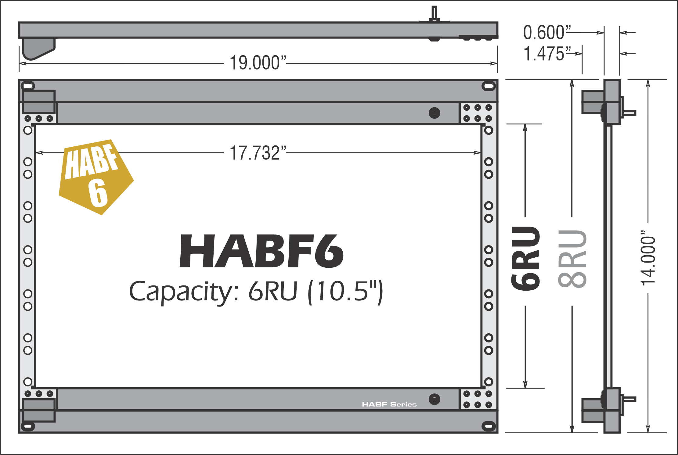 6ru Frame Patchbay Hinged Access Bulkhead Frame, 6RU – AVP Broadcast