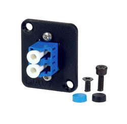 LC Singlemode Duplex Blue Fiber Optic Adapter, Zirconia Sleeve