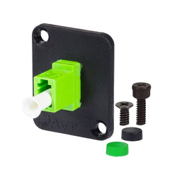 LC/APC Singlemode Simplex, Green, Fiber Optic Adapter, Zirconia Sleeve