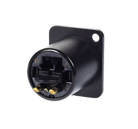 Blank Keystone D-Series / Neutrik Style Panel Mount Insert - Black, For Custom Audio/Video Patch Panels