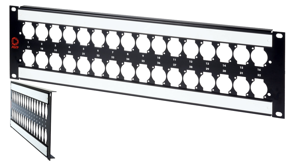 Patch Panel 3 Ru Universal Patch Panel 3RU, Single-D - AVP Maxxum Series – AVP Broadcast